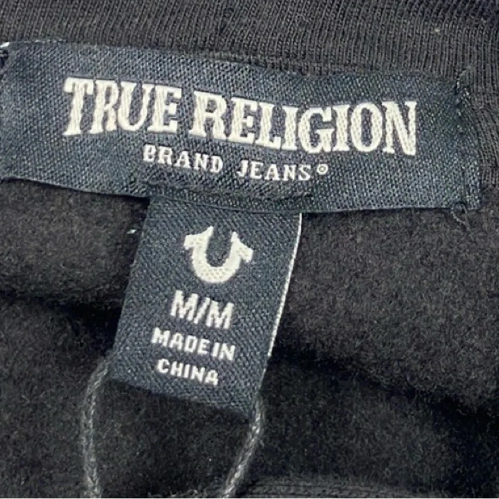 True Religion Zip Hoodie City Buddha Black Sweatshirt NWT